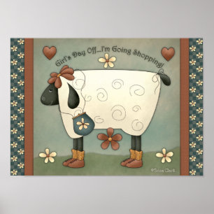 Poster de l'affiche Whimsical Sheep de Prim Countr