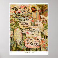 Poster de l'agneau de Dieu 18x24"