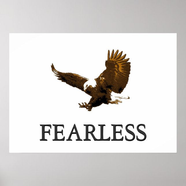 Poster de l'aigle d'atterrissage sans peur (Devant)