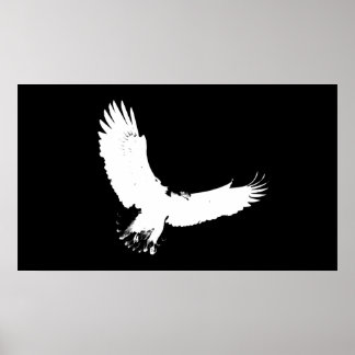 Poster de l'aigle en silhouette Imprimer Aigle en