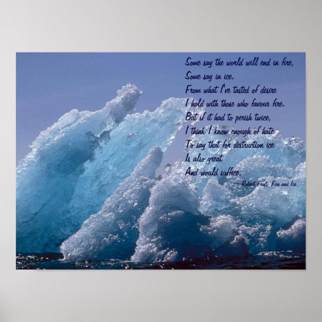 Poster de l'Alaskan Ice Berg sur le feu et la glac (Devant)