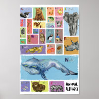 Poster de l'alphabet animal