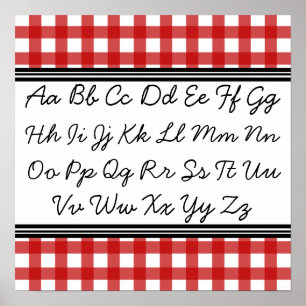 Poster de l'alphabet cursif