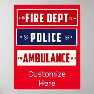 Poster de l'Ambulance de police des incendies Thun