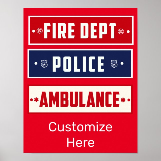 Poster de l'Ambulance de police des incendies Thun (Devant)