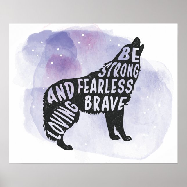 Poster de l'amoureux de l'art du loup de la forêt  (Devant)