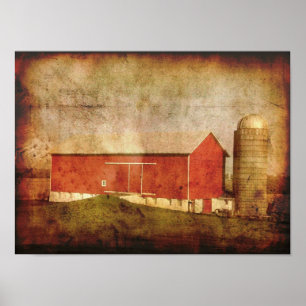 Poster de l'ancienne grange du Wisconsin