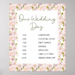 Poster de l'annexe du Mariage Floral Rose Blush Ma