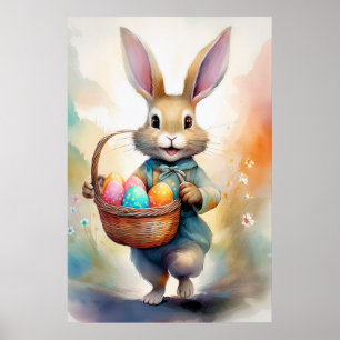 Poster de lapin de Pâques Imaginaire