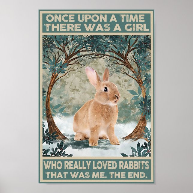 Poster De Lapin Une Fois À Un Décor D'Impression (Devant)
