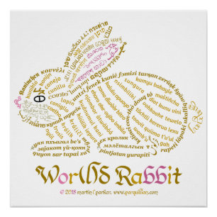 Poster de lapin Wor(l)d