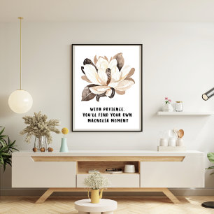 Poster de l'aquarelle Magnolia Moment