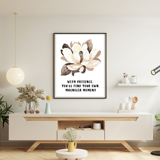 Poster de l'aquarelle Magnolia Moment (Magnolia Moment Watercolor Poster)