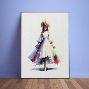 Poster de l'aquarelle Sainte-Lucie