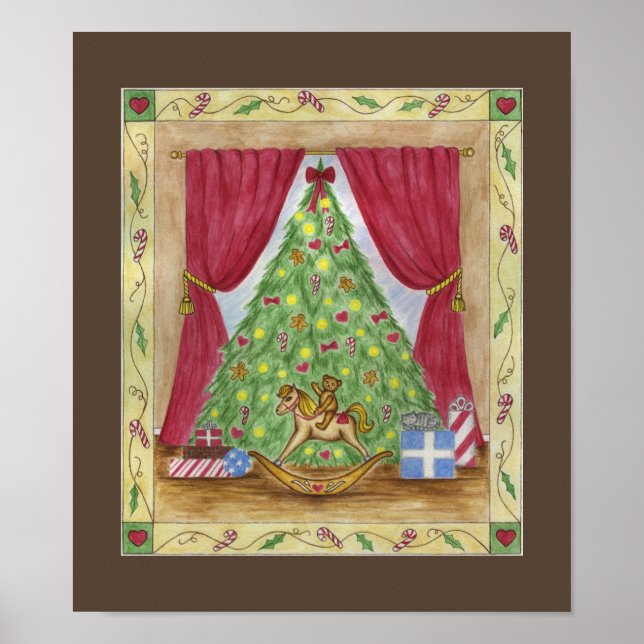Poster de l'arbre de Noël Teddy Bear (Devant)