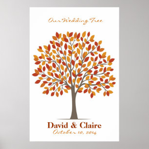 Poster de l'arbre de signature mariage - Natural F