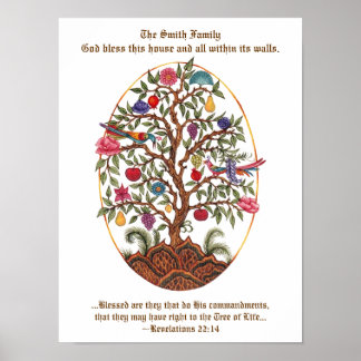 Poster de l'arbre de vie personnalisable