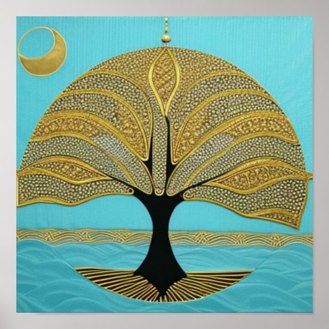 Poster de l'Arbre marin d'or de la vie (Devant)