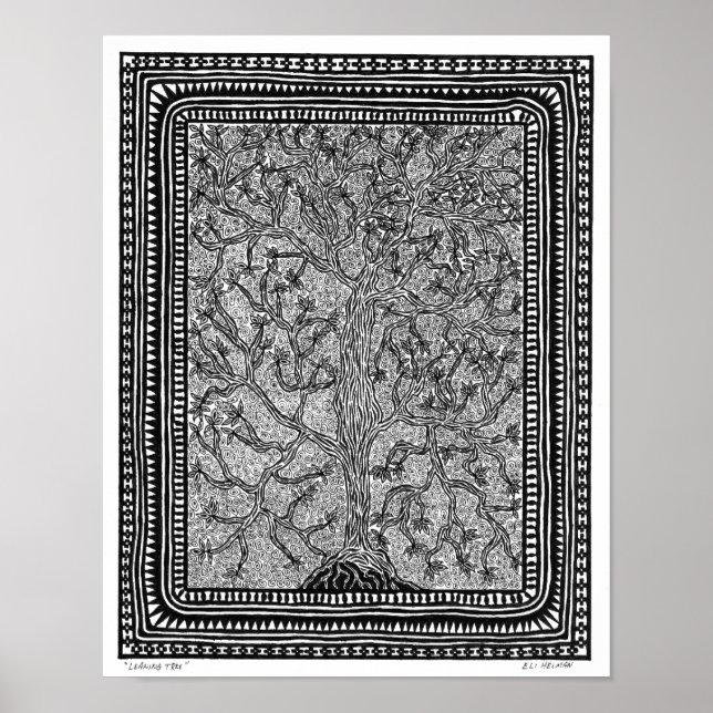 Poster de l'arbre penché (Devant)