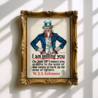 Poster de l'Armée de l'Oncle vintage Sam