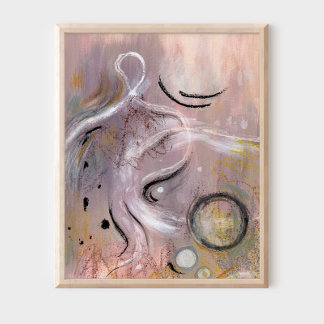 Poster de l'art abstrait cool moderne violet