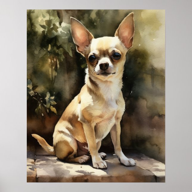Poster de l'art Chihuahua Cute Chihuahua (Devant)