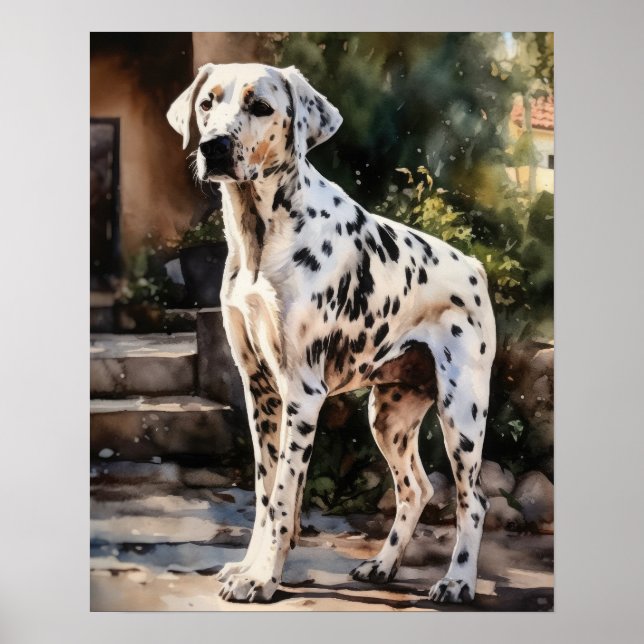 Poster de l'art de Chien Dalmatien (Devant)