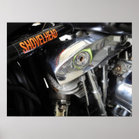 Poster de l'art de la moto de la vieille école Sho