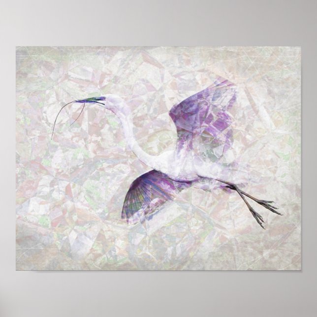 Poster de l'Art numérique Great Egret (Devant)