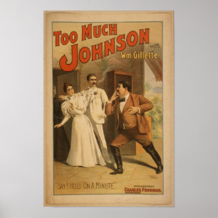 Poster de l'art Vintage trop Johnson