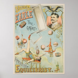 Poster de l'artiste de cirque américain Edward Ear