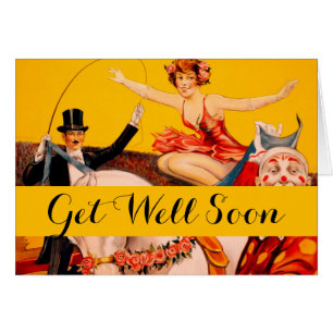 Poster de l'artiste de cirque vintage coloré