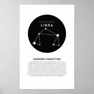 Poster de l'astrologie zodiaque de la balance