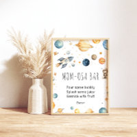 Poster de l'astronaute Cute Boy sur le Baby shower