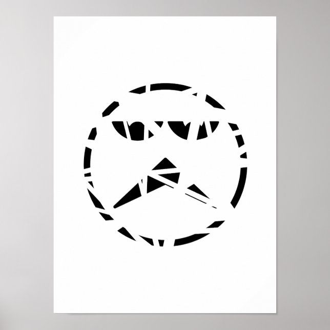 Poster de l'asymétrie Abstraite (Devant)