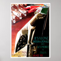 Poster de l'Auto Rome Italie 1929