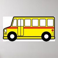 Poster de l'autobus scolaire jaune