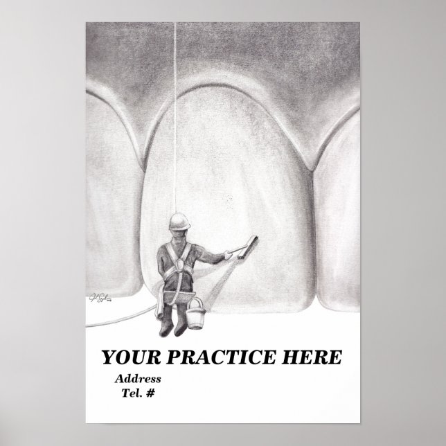 Poster de lave-dent [modèle personnalisé] (Devant)