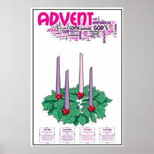 Poster de l'Avent de 24 po x 36 po