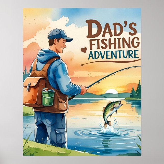 Poster de l'aventure de pêche papa (Devant)