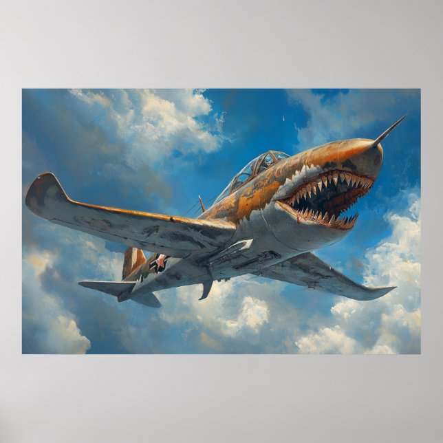 Poster de l'avion de requin (Devant)