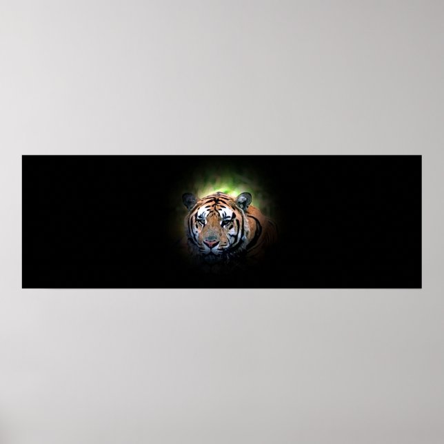 Poster de leadership Motivation Tiger Eyes (Devant)