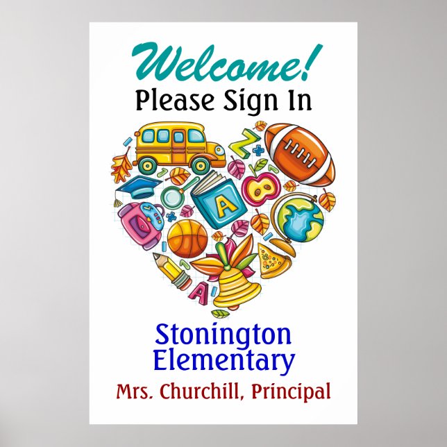 Poster de l'école / enseignant (Devant)