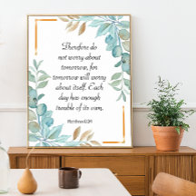 Poster de l'écriture de couronne verte de verset b