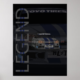 Poster de légende Nissan R34 GT-R
