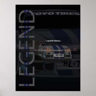 Poster de légende Nissan R34 GT-R