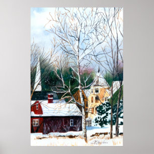 Poster de l'église d'hiver de la Nouvelle Angleter