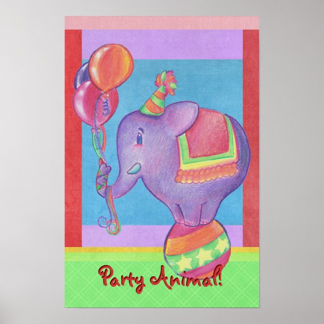 Poster de l'éléphant du Parti (Devant)