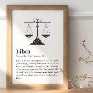 Poster de l'enseigne Libra Zodiac