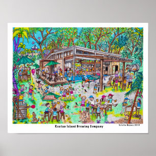 Poster de l'entreprise de brasserie de l'île Roata